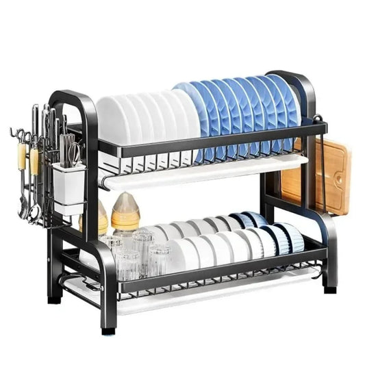 🧑🍳 Escurridor de Loza de 2 Niveles – Acero Inoxidable | Envío Gratis y Pago al Recibir