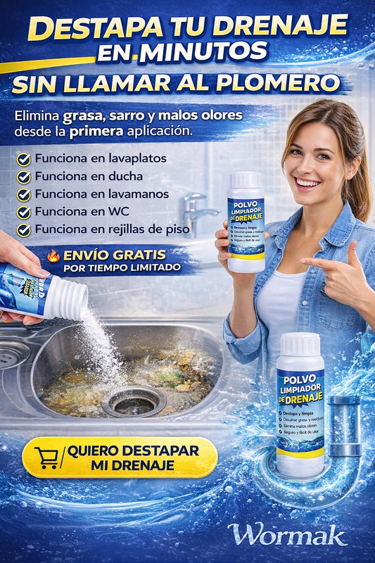 🚿 Destapa tu drenaje en minutos sin llamar al plomero