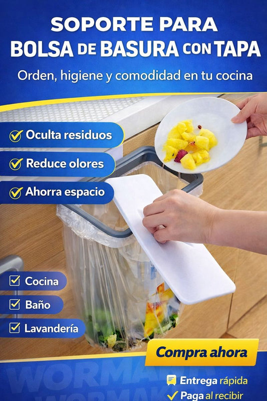 🗑️ Soporte para Bolsa de Basura con Tapa